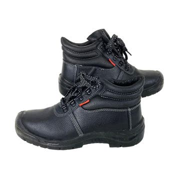 Work-Grip - Leren veiligheids schoenen - Zwart - Maat 43, Nieuw