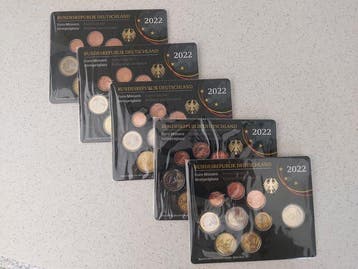Duitsland. Year Set (BU) 2022 A,D,F,G,J (5 sets) (Zonder