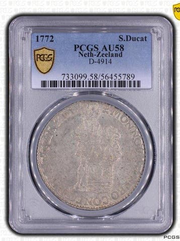 Nederland, Zeeland Zilveren Dukaat 1772 (PCGS AU58 - Top