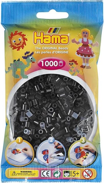 Hama - Strijkkralen Zwart (1000 stuks) | Hama - Hobby, Hobby en Vrije tijd, Verzenden, Nieuw