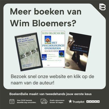 Het psychologisch onderzoek - Wim Bloemers 9789026312809, Boeken, Verzenden, Gelezen, Wim Bloemers
