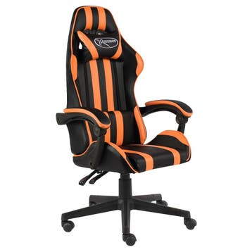 vidaXL Racestoel kunstleer zwart en oranje, Verzenden, Nieuw