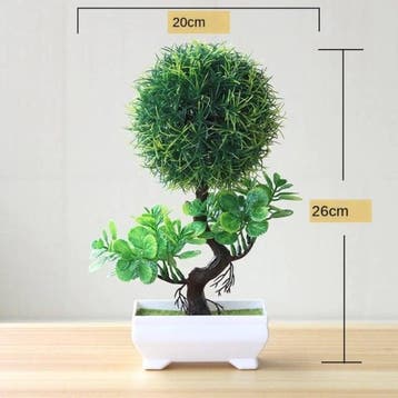 Kunst Bonsai Boom - Planten Nep Plant Plastic Decoratie, Huis en Inrichting, Woonaccessoires | Kunstplanten en Kunstbloemen, Verzenden
