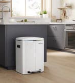 Duo Pedaalemmer 40L – Softclose Deksel en Afvalscheiding, Huis en Inrichting, Woonaccessoires | Prullenbakken, Verzenden, Nieuw