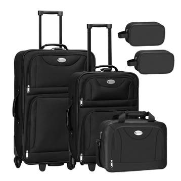 Trolley Reiskofferset / Kofferset Athen - 5-delig - Zwart, Verzenden, Nieuw