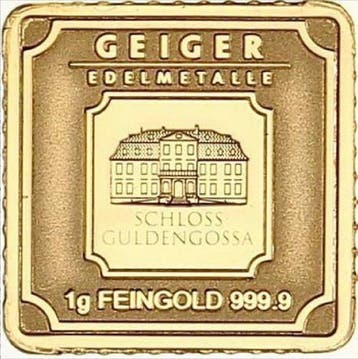 1 gram - Goud .999 - Geiger Edelmetalle, Germany (Zonder