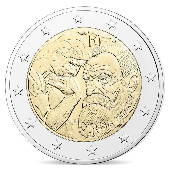 Frankrijk 2 Euro Rodin 2017 UNC, Postzegels en Munten, Munten | Europa | Euromunten, Verzenden