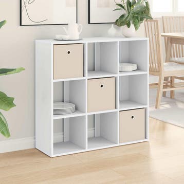 vidaXL Dressoir Wit 88,5 x 29 x 84,5 cm, Huis en Inrichting, Kasten | Dressoirs, Verzenden, Nieuw, 50 tot 100 cm, 25 tot 50 cm