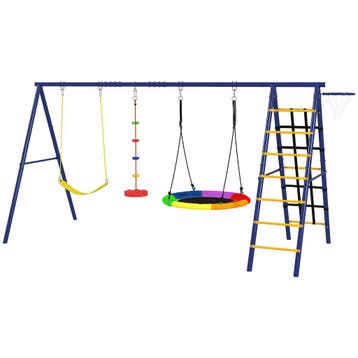 AIYAPLAY Kinder Schommelset 6 In 1 Stalen Schommeltoestel Me, Verzenden, Nieuw