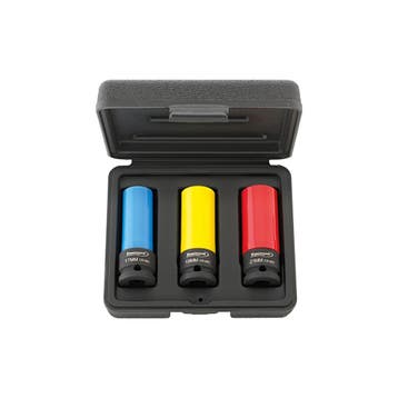 Kracht- dopsleutelset met kunststof huls 1/2 3-delig FORMAT, Verzenden, Nieuw