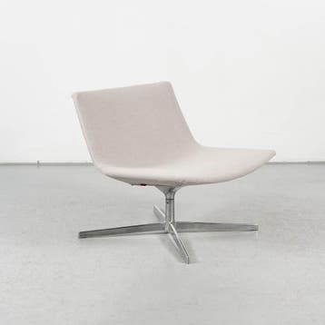 Fauteuil Arper Catifa 80 - Beige - Draaibaar onderstel, Ophalen of Verzenden