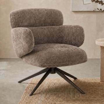 *WOONWINKEL* Fauteuil Draaibaar Champagne, Verzenden, Nieuw, Stof