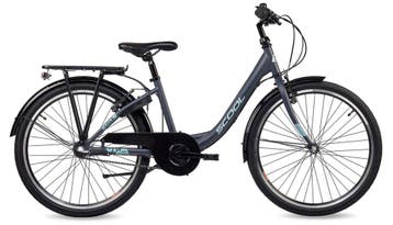 SCOOL chiX Steel 24 Dark Grey - Aqua 3-Speed 8+, Verzenden, Nieuw