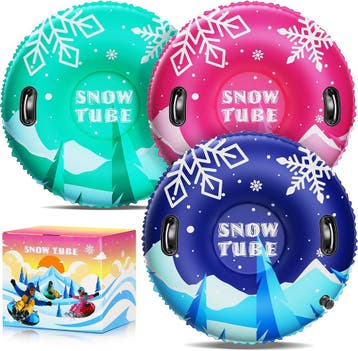 Opblaasbare Snow Tube - Sneeuwband - Slee - 91 cm - Set van, Verzenden, Zo goed als nieuw