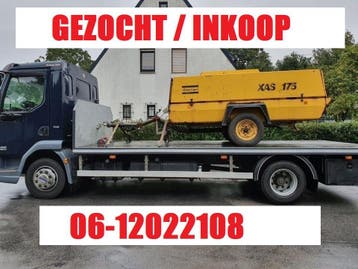 GEZOCHT / INKOOP diesel compressor goed of met defect, Doe-het-zelf en Verbouw, Compressors, Ophalen, Gebruikt