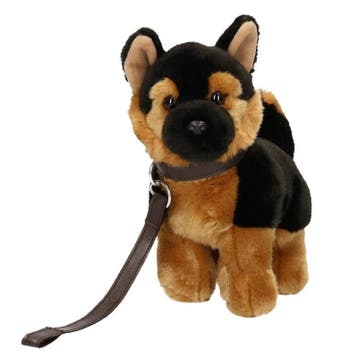 Duitse Herdershond knuffel - pluche - 22 cm - met riem, Verzenden, Nieuw