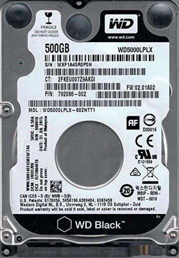 WD5000LPLX – 500GB – 2.5 SATA HDD – 9.5mm – 5400 RPM – 64MB, Ophalen of Verzenden, Nieuw