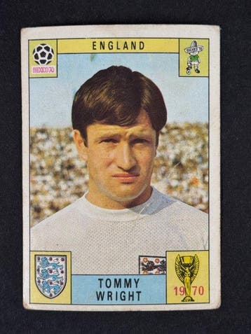 1970 Panini Mexico 70 World Cup, - England: Tommy Wright - 1, Nieuw