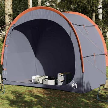 vidaXL Opbergtent waterdicht grijs en oranje, Verzenden, Nieuw, Tot en met 2