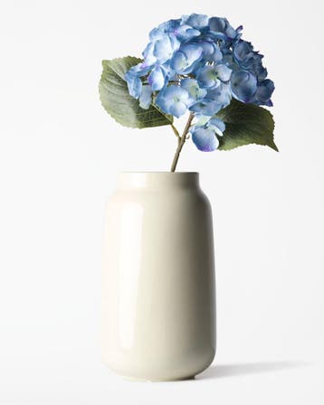 HEMA Vaas 15x30cm Bink keramiek wit, Verzenden, Nieuw, Wit