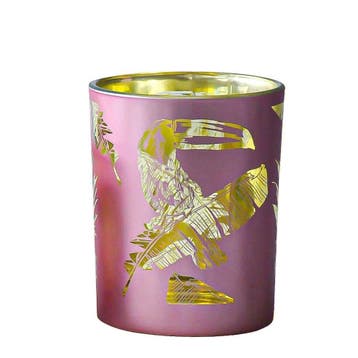 Theelichthouder toekan rose medium 10cm*, Verzenden, Nieuw