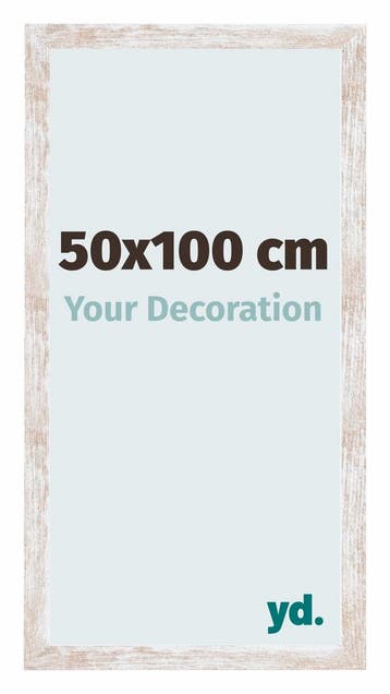 Fotolijst 50x100 cm - White Wash - MDF - Catania, Verzenden, Nieuw
