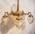 Plafondlamp - Brons, Kristal - waterspuwers