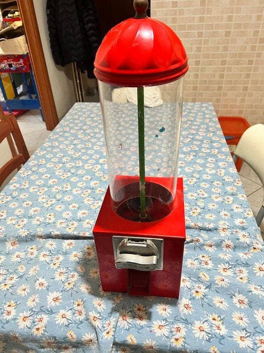 Kauwgomballenmachine - toonbankdispenser, Antiek en Kunst, Antiek | Wandborden en Tegels