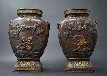 Vaas - Keramiek - Japan - Edo Periode (1600-1868) - Vazen