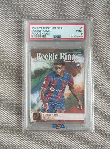 2023/24 Panini Donruss Lamine Yamal #2 Graded card - PSA 9, Nieuw