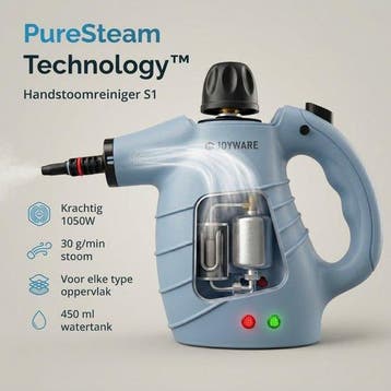 2dekans | Joyware® 13-in-1 Stoomreiniger S1 – Krachtige, Ophalen of Verzenden, Zo goed als nieuw