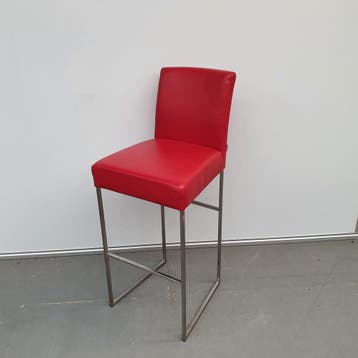 Bert Plantagie design kruk - rode lederen bekleding, Ophalen of Verzenden, Nieuw