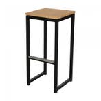 Barkruk Kubo Bar | Staal | Zwart/Bamboe | 2 stuks, Verzenden, Nieuw in verpakking