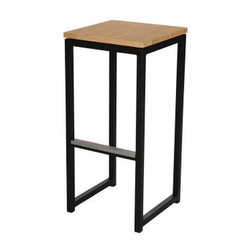 Barkruk Kubo Bar | Staal | Zwart/Bamboe | 2 stuks, Verzenden, Nieuw in verpakking
