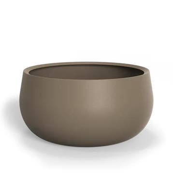Polyester plantenbak Lora Ø120x60cm - Met bodem, Kunststof, 100 cm of meer, Rond, Nieuw