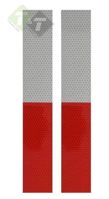 Reflectie Sticker Rood - Wit - Reflector Stickers -  reflect, Ophalen of Verzenden, Nieuw, Universele onderdelen