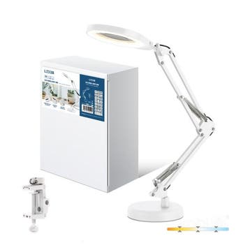 LED bureaulamp AURIQ LOUPE 10W 3CCT wit met vergrootglas..., Ophalen of Verzenden, Nieuw