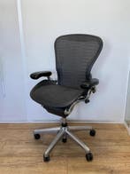 Herman Miller Aeron Tuxedo Netweave - Chrome Afwerking, Verzenden, Zwart, Zo goed als nieuw, Bureaustoel
