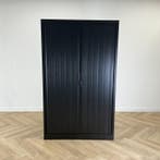 roldeurkast vv 4 legborden en sleutel  198x120x43 cm, zwart-, Ophalen of Verzenden, Gebruikt