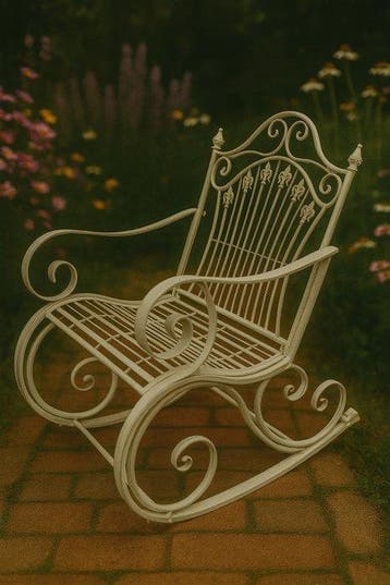 Tuinmeubelset - Gietijzer - Schommelstoel