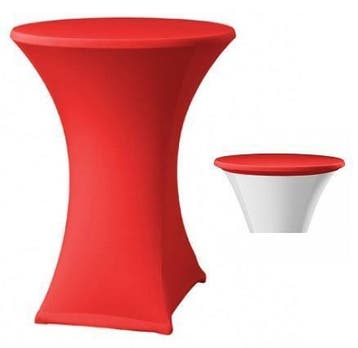 Statafelrok rond 80/85 cm en topcover Samba Rood - tafelhoes, Ophalen of Verzenden, Nieuw in verpakking, Horecatextiel
