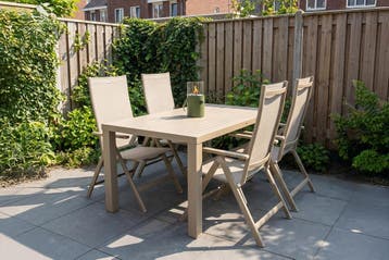 VDG Hartman Napoli/Lena dining tuinset voor 4 personen, Verzenden, Nieuw, Overige materialen, Tuinset