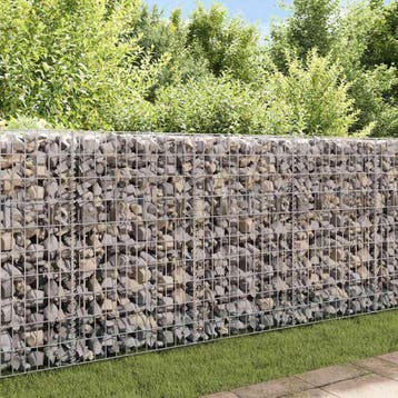 vidaXL Gabion mand 120x30x50 cm gegalvaniseerd staal, Verzenden, Nieuw, IJzer