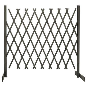vidaXL Tuinlatwerk 180x100 cm massief vurenhout grijs, Tuin en Terras, Verzenden, Nieuw, Hout, 1 tot 2 meter