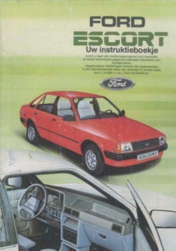 1984 Ford Escort Instructieboekje Handleiding Nederlands!, Verzenden
