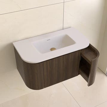 Sani Royal Eleganza Japandi rond badmeubel 80 cm, Nieuw