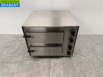 RVS Ascobloc Dubbele Pizzaoven 2 x 35 cm Steen 230V Horeca, Ophalen of Verzenden, Nieuw zonder verpakking