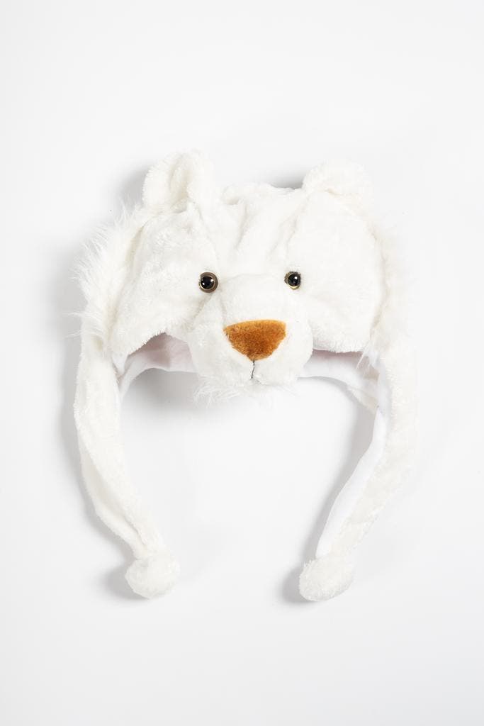 KIMU® Muts Flappen Witte Leeuw Laplander met Oortjes Wit Alb, Kleding | Dames, Mutsen, Sjaals en Handschoenen, Nieuw, Ophalen of Verzenden