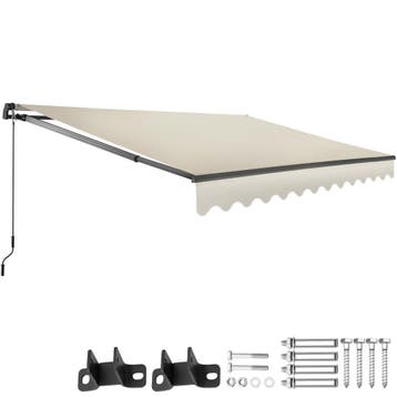 Zonnescherm Ornella met wandhouder - 300 x 250 cm, beige, Verzenden, Nieuw