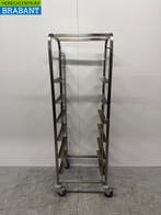 RVS Regaalwagen voor 7 waskratten waskorven 50 x 50 cm, Zakelijke goederen, Ophalen of Verzenden, Gebruikt